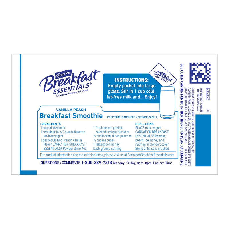 Carnation Breakfast Essentials® Vanilla Oral Supplement, 1.26 oz. Packet, 1 Box of 10 (Nutritionals) - Img 4