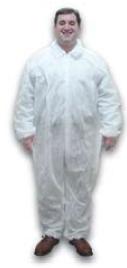 Dukal Coverall, White, X-Large, 1 Bag of 5 (Coveralls) - Img 1