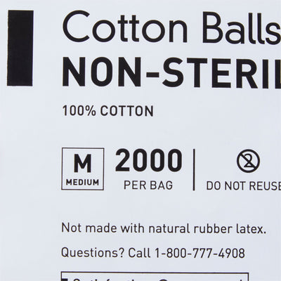 McKesson Medium Cotton Ball, 1 Bag of 2000 (General Wound Care) - Img 7