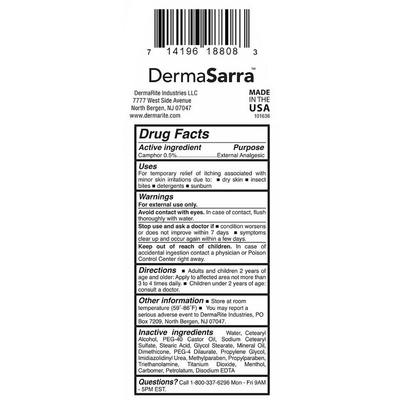 DermaSarra™ Camphor / Menthol Itch Relief, 1 Case of 24 (Over the Counter) - Img 2