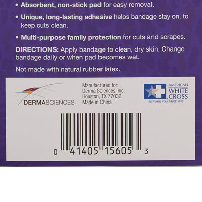 American® White Cross Stat Strip® Designer Safari Adhesive Strip, ¾ x 3 Inch, 1 Box of 100 (General Wound Care) - Img 3