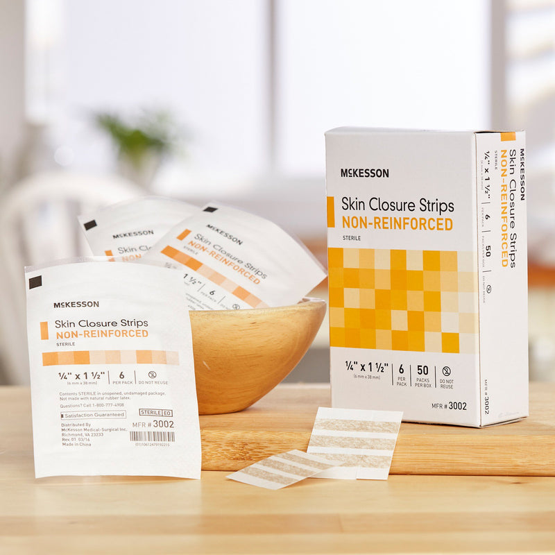 McKesson Non-Reinforced Skin Closure Strip, 1/4 x 1-1/2 in., 1 Box of 50 (Skin Closure Strips) - Img 8