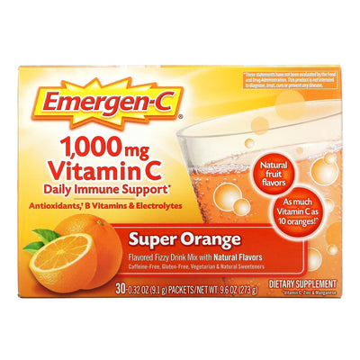 Emergen-C® Super Orange Oral Supplement, 0.3 oz. Packet, 1 Box of 30 (Nutritionals) - Img 1