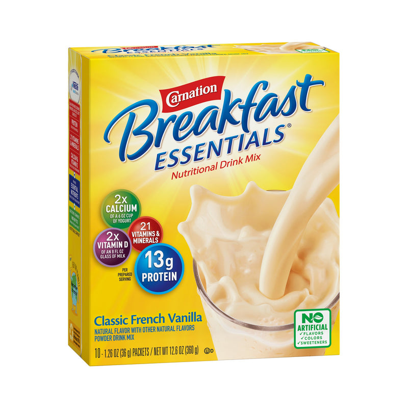 Carnation Breakfast Essentials® Vanilla Oral Supplement, 1.26 oz. Packet, 1 Box of 10 (Nutritionals) - Img 1