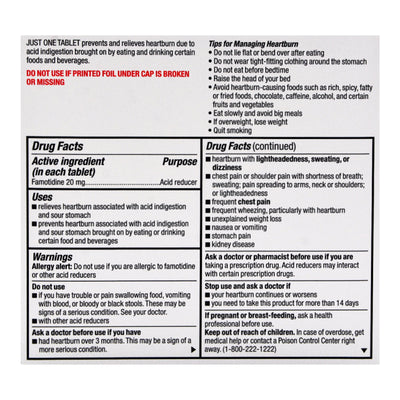 Major® Famotidine Antacid, Maximum Strength, 1 Bottle (Over the Counter) - Img 3