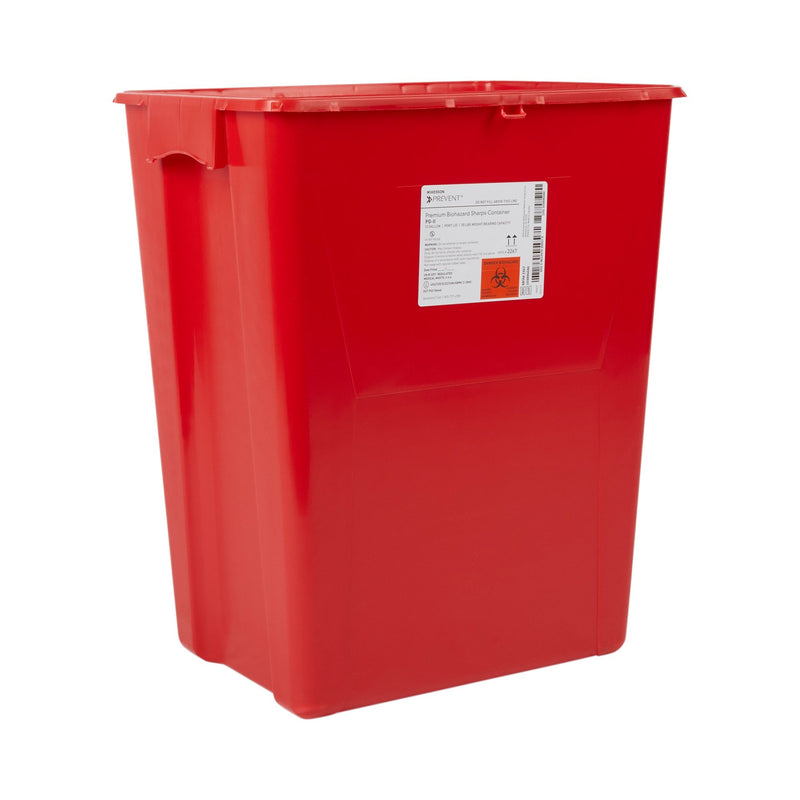 McKesson Prevent® Sharps Container, 12 Gallon, 20-4/5 x 17-3/10 x 13 Inch, 1 Case of 8 () - Img 2