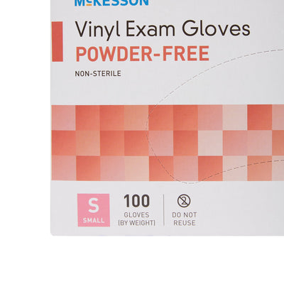 McKesson Vinyl Exam Glove, Small, Clear, 1 Box of 100 () - Img 8