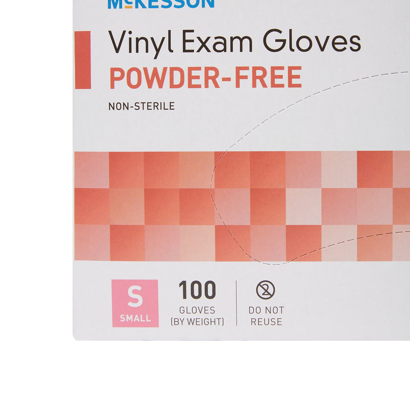 McKesson Vinyl Exam Glove, Small, Clear, 1 Box of 100 () - Img 8