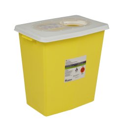 SharpSafety™ Chemotherapy Waste Container, 12 Gallon, 18¾ x 18¼ x 12¾ Inch, 1 Case of 10 () - Img 1