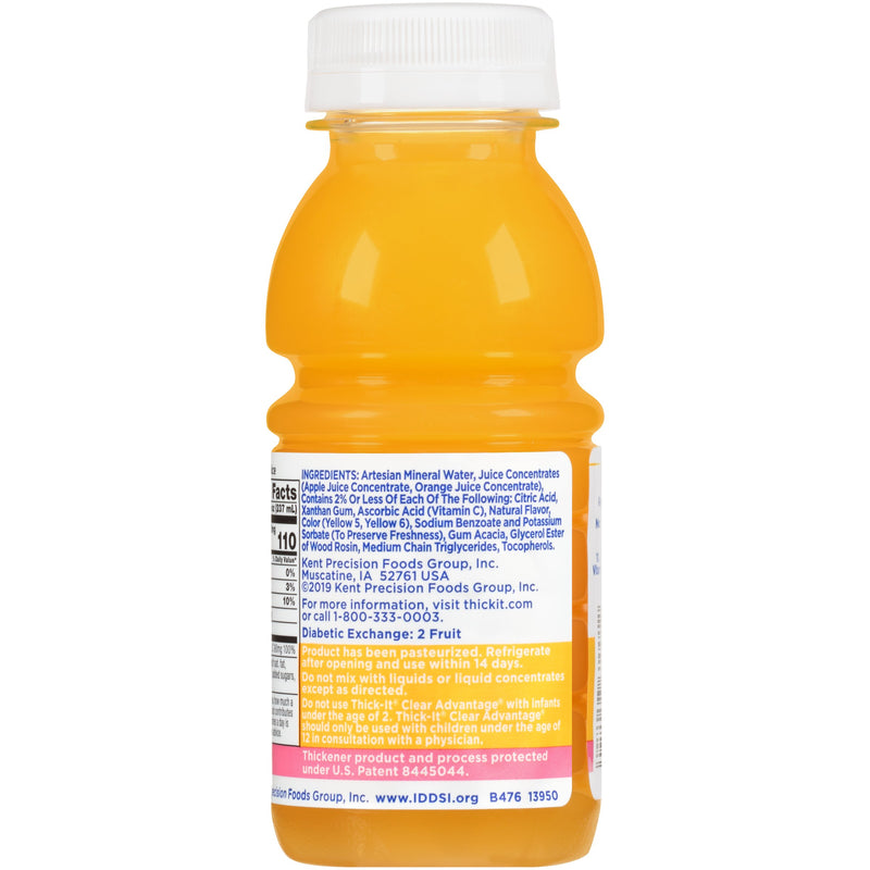 Thick-It® Clear Advantage® Nectar Consistency Orange Thickened Beverage, 8 oz. Bottle, 1 Case of 24 (Nutritionals) - Img 2