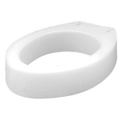 Carex Elongated Raised Toilet Seat, White, 3½ Inches, 300 lbs. Capacity, 1 Each (Raised Toilet Seats) - Img 1