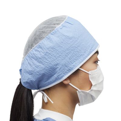 Cardinal Health™ Surgeon Cap with Ties, 1 Carton of 100 (Surgical Headcovers) - Img 4