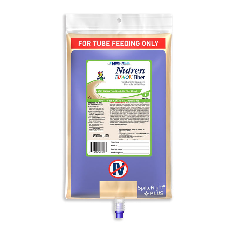 Nutren® Junior Fiber Pediatric Tube Feeding Formula, 33.8 oz. Bag, 1 Case of 6 () - Img 1