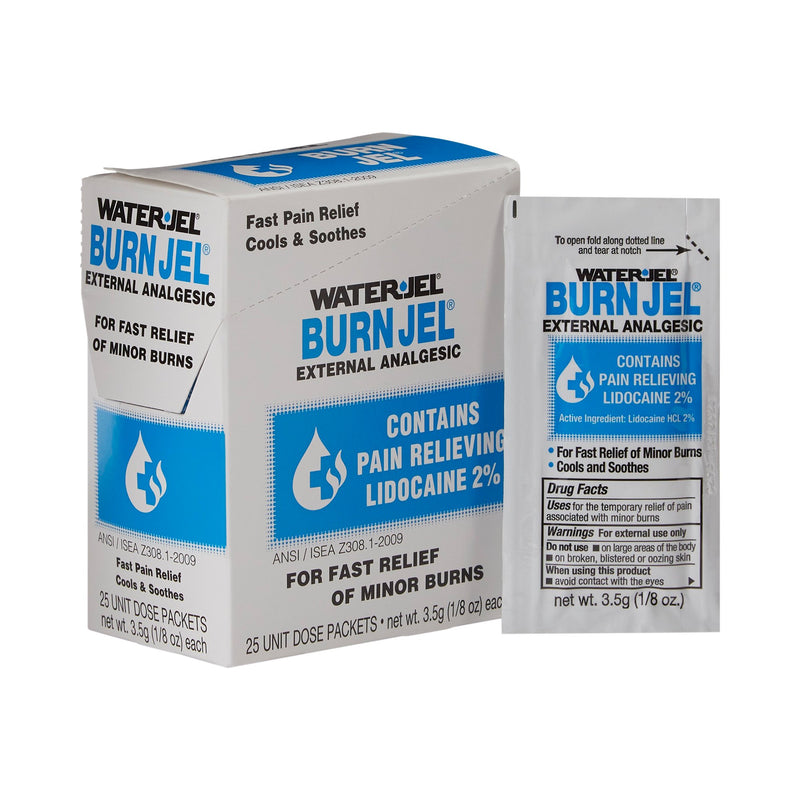 Water Jel® Burn Jel® Lidocaine Burn Relief, 1 Box of 25 (Over the Counter) - Img 1