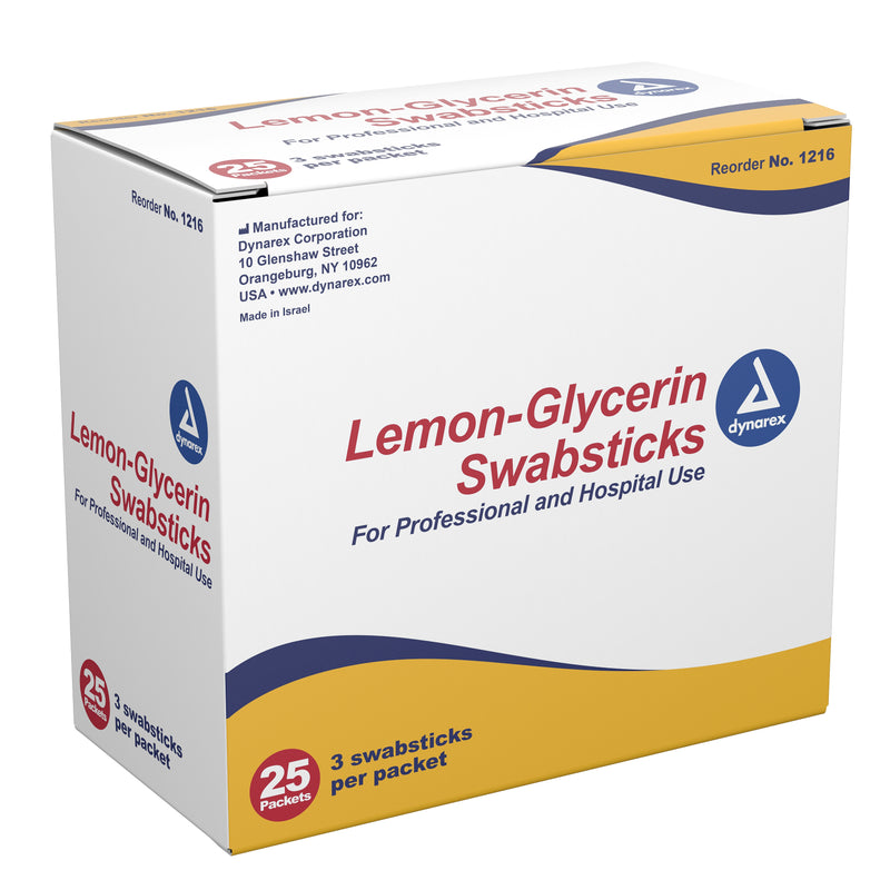 dynarex® Lemon-Glycerin Oral Swabsticks, 1 Case of 250 (Mouth Care) - Img 2