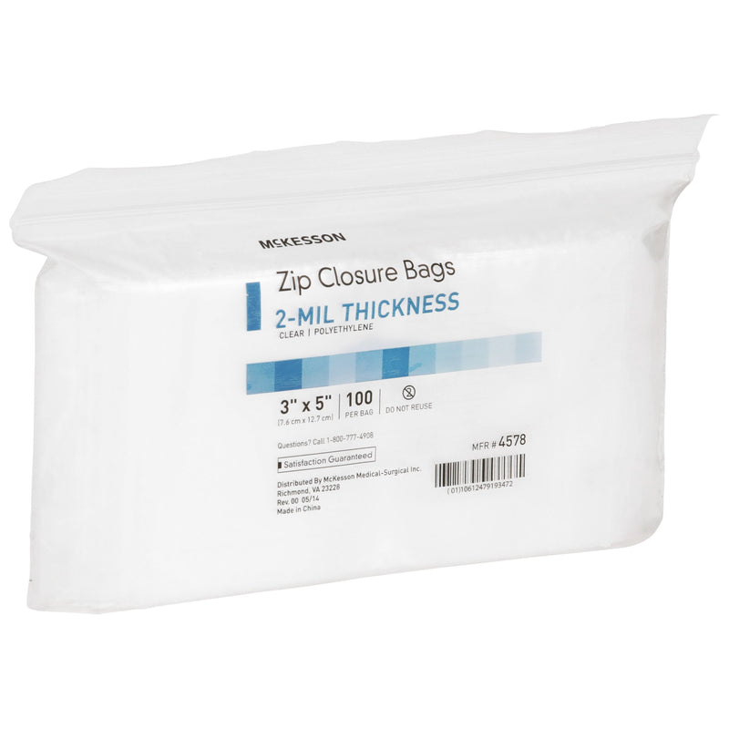 McKesson Zip Closure Bag, 3 x 5 in., 1 Box of 10 (Bags) - Img 4