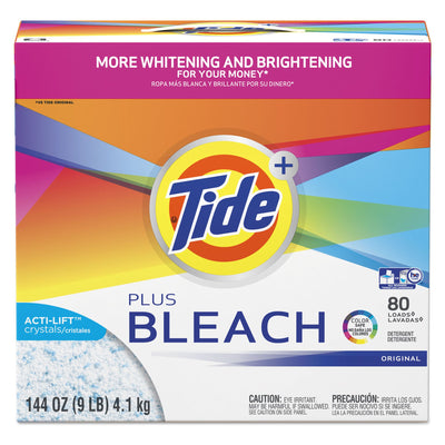 Tide Plus Bleach Powder Laundry Detergent, 1 Case of 2 (Detergents) - Img 1