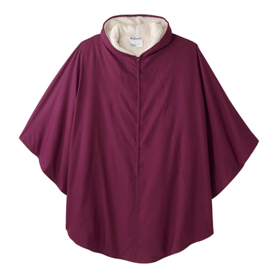 Silverts® Warm Wheelchair Cape with Hood, Burgundy, 1 Each (Capes and Ponchos) - Img 3