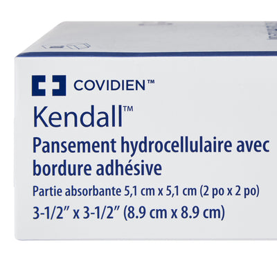 Kendall™ Border Foam Gentle Adhesion Silicone Adhesive with Border Silicone Foam Dressing, 3½ x 3½ Inch, 1 Case of 50 (Advanced Wound Care) - Img 5