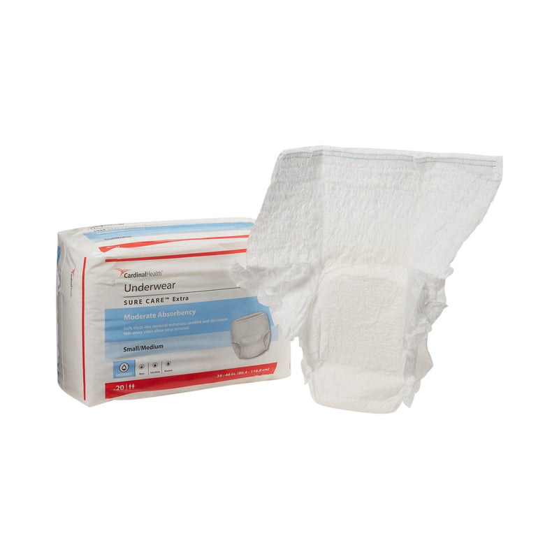 Simplicity Unisex Adult Disposable Underwear, Pull On, Moderate Absorbency, 1 Bag of 20 () - Img 1