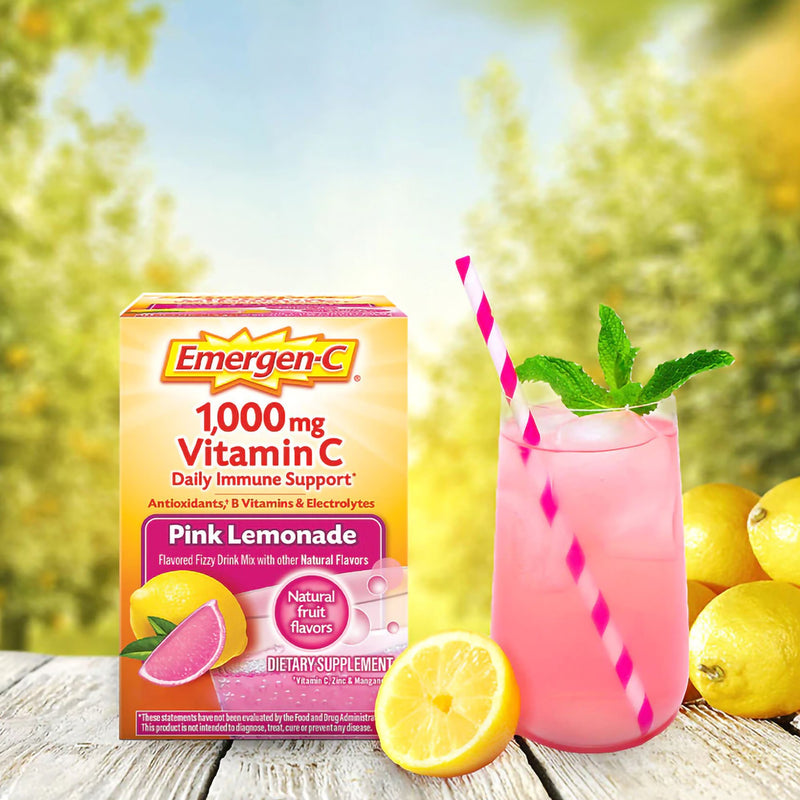 Emergen-C® Pink Lemonade Oral Supplement, 0.3 oz. Packet, 1 Box of 30 (Nutritionals) - Img 2