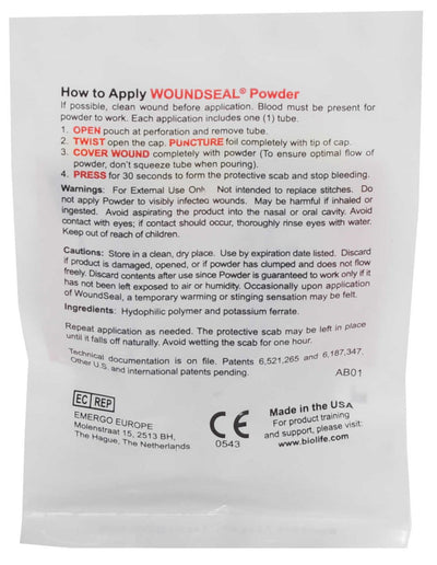 WOUND SEAL, BLEEDING CNTRL BIOLIFE QR PDR (2/PK) (Advanced Wound Care) - Img 2