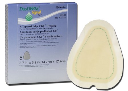 DuoDerm® Signal® Hydrocolloid Dressing, 6 x 7 Inch Triangle, 1 Box of 5 (Advanced Wound Care) - Img 1