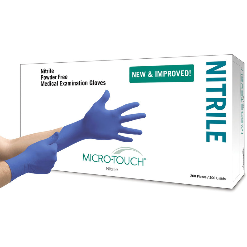 Micro-Touch® Nitrile Exam Glove, Small, Blue, 1 Case of 1000 () - Img 1
