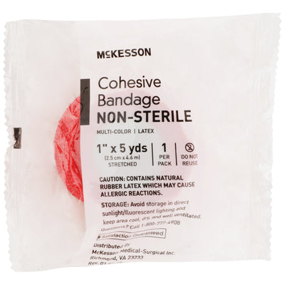 McKesson Self-adherent Closure Cohesive Bandage, 1 Inch x 5 Yard, 1 Case of 30 (General Wound Care) - Img 4