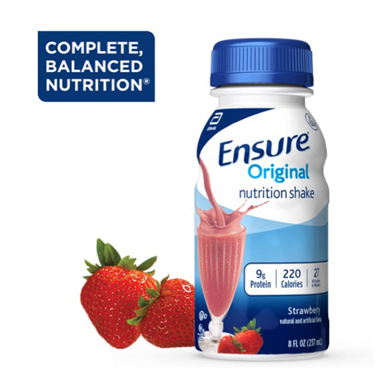 Ensure® Original Therapeutic Nutrition Shake Strawberry Oral Supplement, 8 oz. Bottle, 1 Case of 24 (Nutritionals) - Img 5