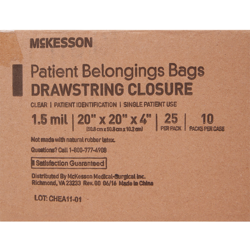 McKesson Patient Belongings Bag, Clear, 1 Case of 250 (Bags) - Img 4