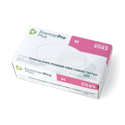 PremierPro™ Plus Exam Glove, Medium, Blue, 1 Box of 200 () - Img 2