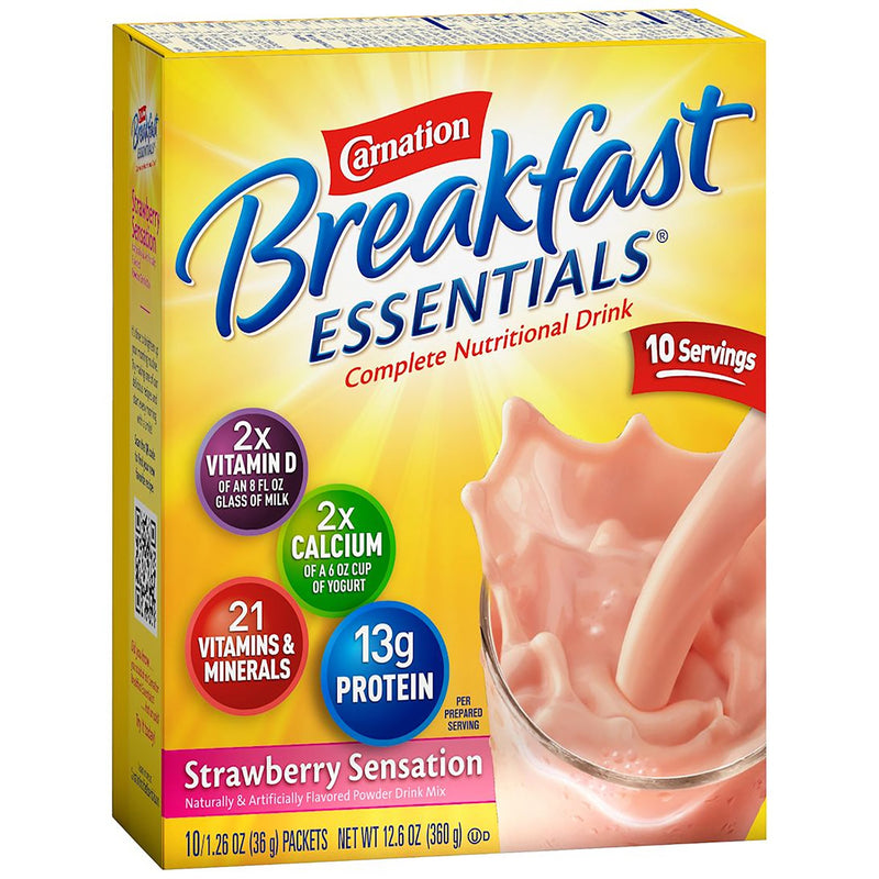 Carnation Breakfast Essentials® Strawberry Oral Supplement, 1.26 oz. Packet, 1 Case of 60 (Nutritionals) - Img 5