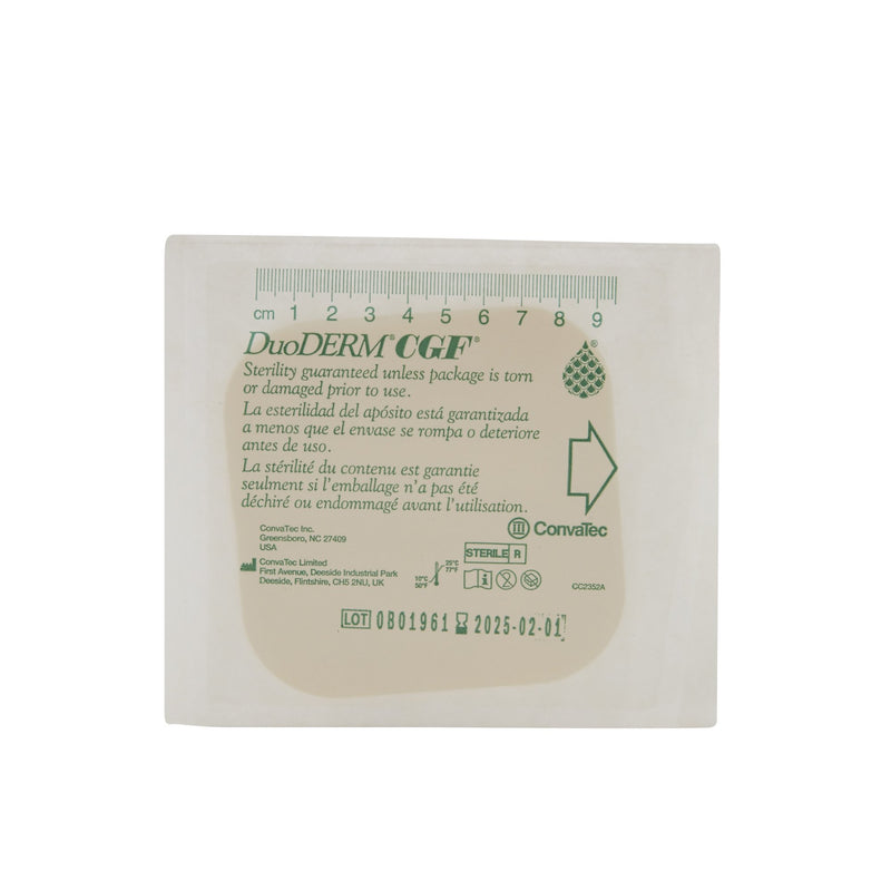 DuoDerm® CGF® Hydrocolloid Dressing, 4 x 4 Inch, 1 Box of 5 (Advanced Wound Care) - Img 4