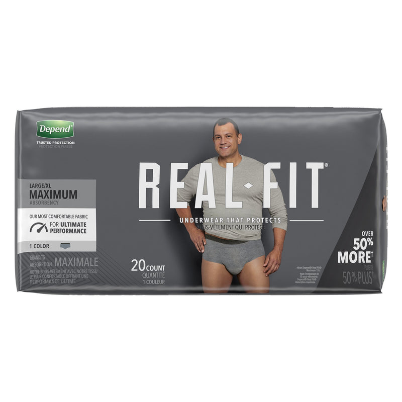 Depend® Real Fit® Maximum Absorbent Underwear, Large / Extra Large, 1 Pack of 20 () - Img 5