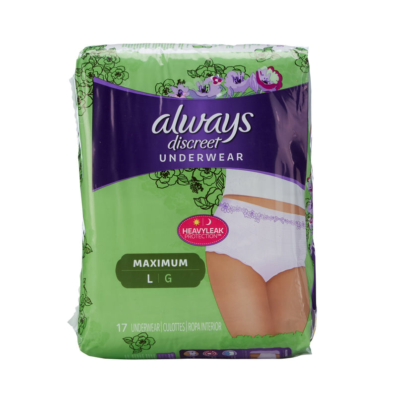 Always® Discreet Maximum Absorbent Underwear, Large, 1 Case of 51 () - Img 2