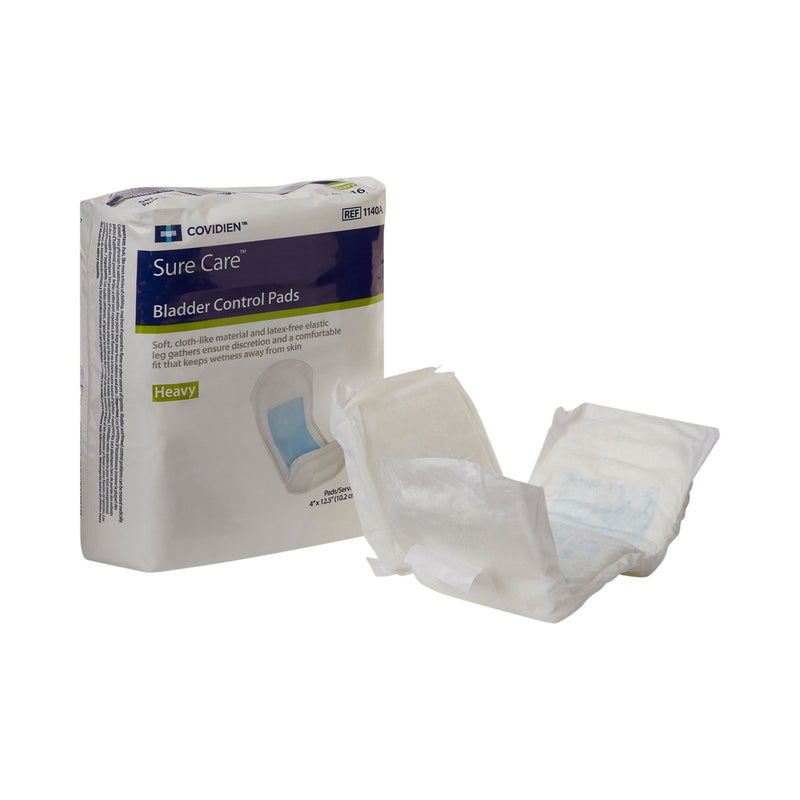 Sure Care Bladder Control Pads, Heavy Absorbency, Adult, Unisex, Disposable, 4 X 12-1/2 Inch, 1 Bag of 16 () - Img 1