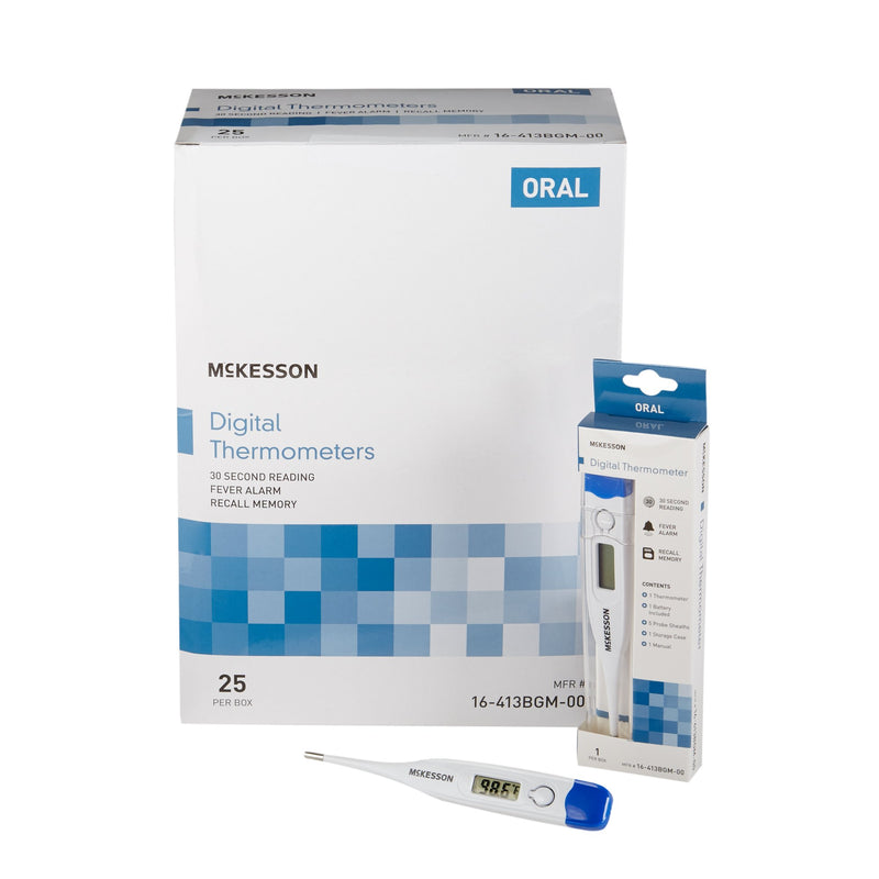 McKesson entrust™ Digital Oral Thermometer, 1 Box of 25 (Thermometers) - Img 1