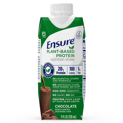 Ensure® Plant Based Protein Chocolate Oral Supplement, 11 oz. Carton, 1 Case of 3 (Nutritionals) - Img 1