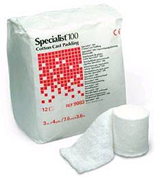 Specialist® 100 White Cotton Undercast Cast Padding, 4 Inch x 4 Yard, 1 Case of 72 (Casting) - Img 1