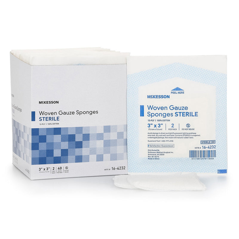 McKesson Sterile Gauze Sponge, 3 x 3 Inch, 1 Box of 40 (General Wound Care) - Img 6