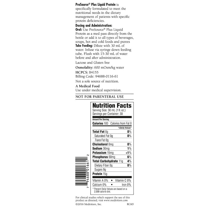 ProSource® Plus Berry Punch Protein Supplement, 32-ounce Bottle, 1 Each (Nutritionals) - Img 2