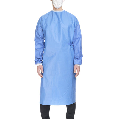 Cardinal Health Astound Non-Reinforced Surgical Gown, 3-Layer Microfiber, Blue, XL, 1 Case of 20 (Gowns) - Img 1