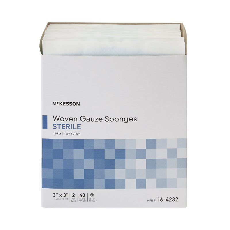 McKesson Sterile Gauze Sponge, 3 x 3 Inch, 1 Box of 40 (General Wound Care) - Img 2