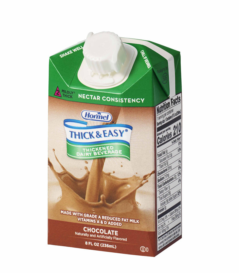 Thick & Easy® Dairy Nectar Consistency Chocolate Milk Thickened Beverage, 8 oz. Carton, 1 Case of 27 (Nutritionals) - Img 4