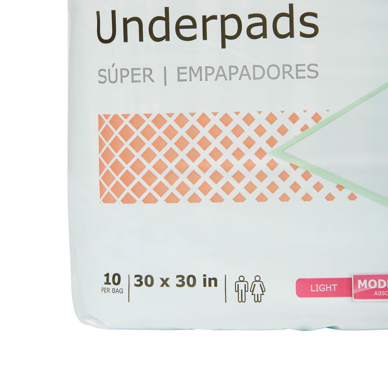 McKesson Super Moderate Absorbency Underpad, 30 x 30 Inch, 1 Bag of 10 (Underpads) - Img 6