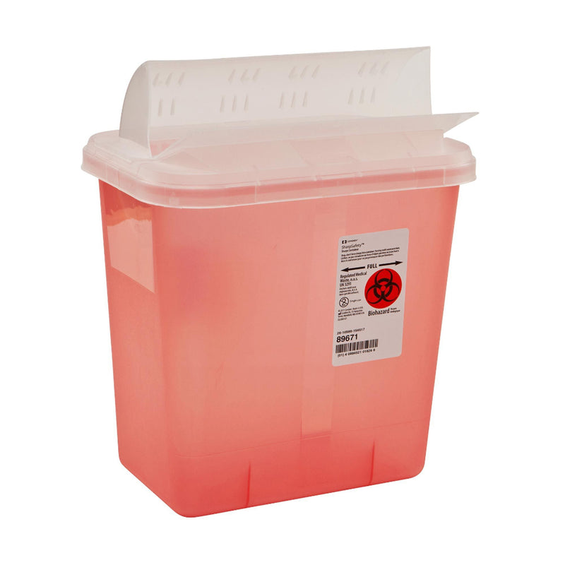 SharpSafety™ Multi-purpose Sharps Container, 2 Gallon, 12¾ x 7¼ x 10½ Inch, 1 Case of 20 () - Img 1