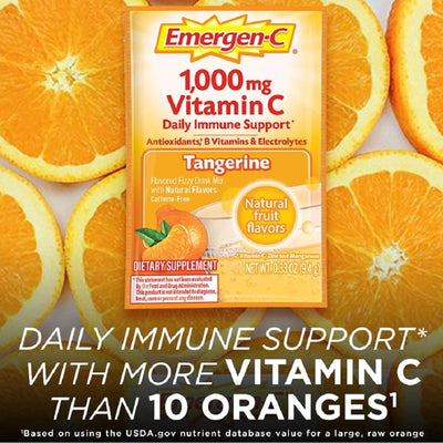 Emergen-C® Daily Immune Support, Tangerine, 1 Box of 30 (Nutritionals) - Img 5