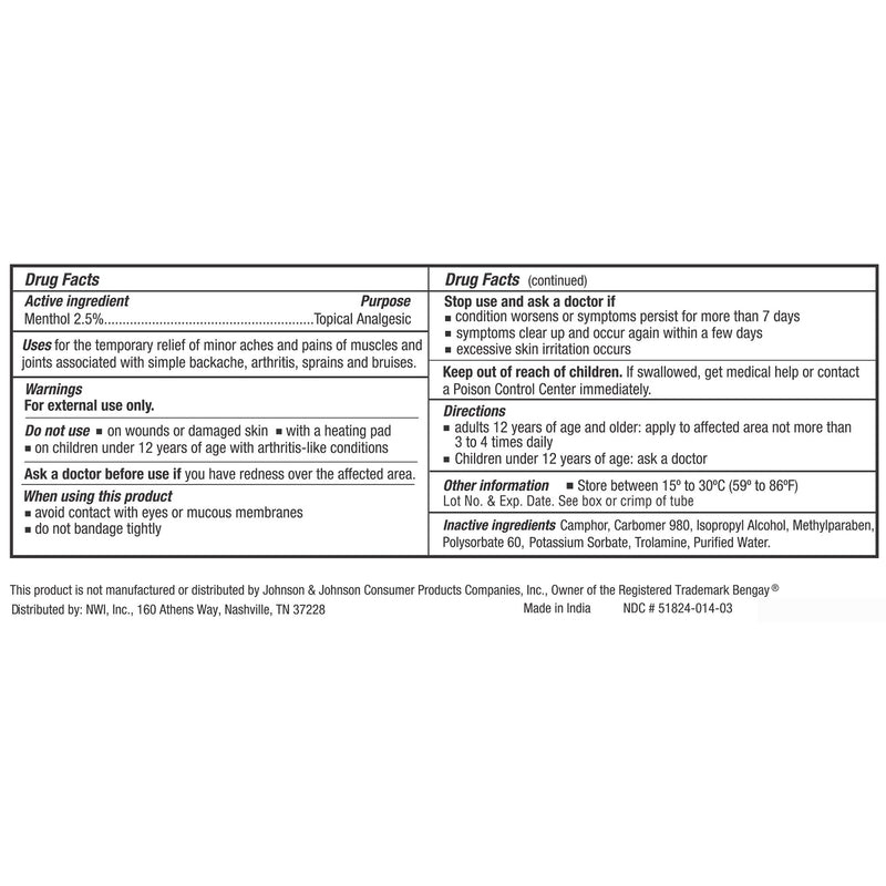 CareAll Menthol Topical Pain Relief, 1 Case of 72 (Over the Counter) - Img 3