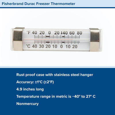 Fisherbrand™ Dual-Scale Refrigerator / Freezer Thermometer, -40° to +80° F, 1 Each () - Img 6